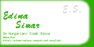 edina simar business card